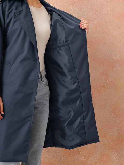 all about you Notched Lapel Collar Single-Breasted Regular Fit Trench Coat with Belt - Image 8