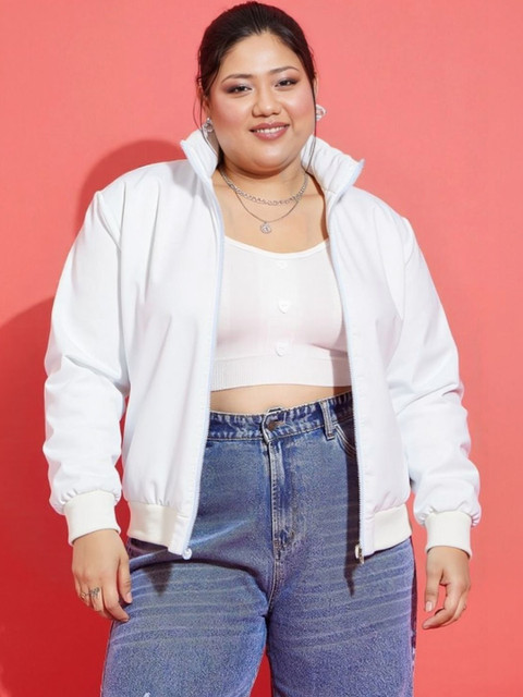 THE FASHION HUB Women Windcheater Bomber Jacket