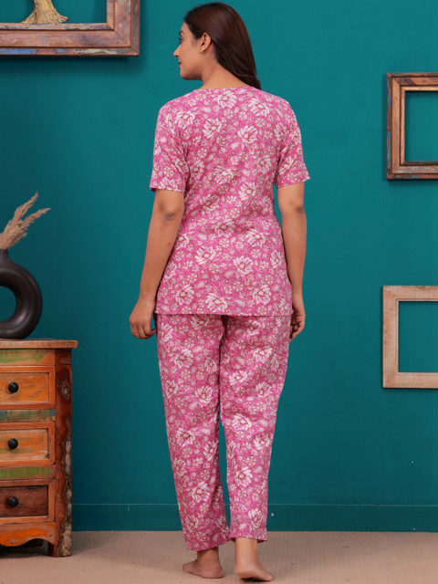 NITVAN Printed Round Neck Top & Trousers Co-Ords - Image 4