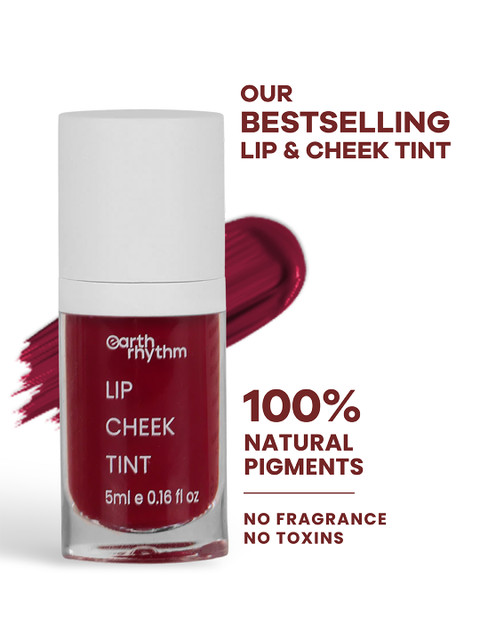 Earth Rhythm Lip & Cheek Tint With Pomegranate Flower Extracts & Jojoba Oil - Brandy 5 ml