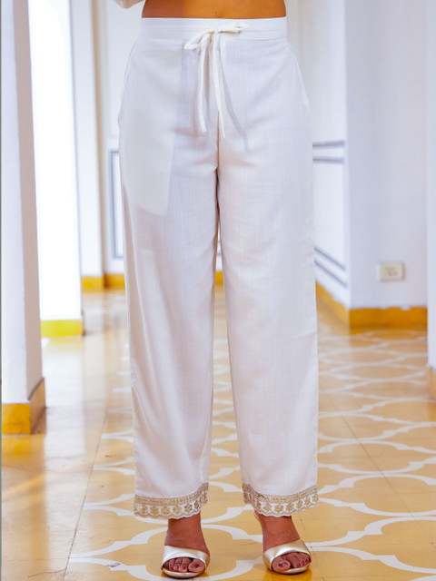 Aramya Women Embroidered Ethnic Palazzos