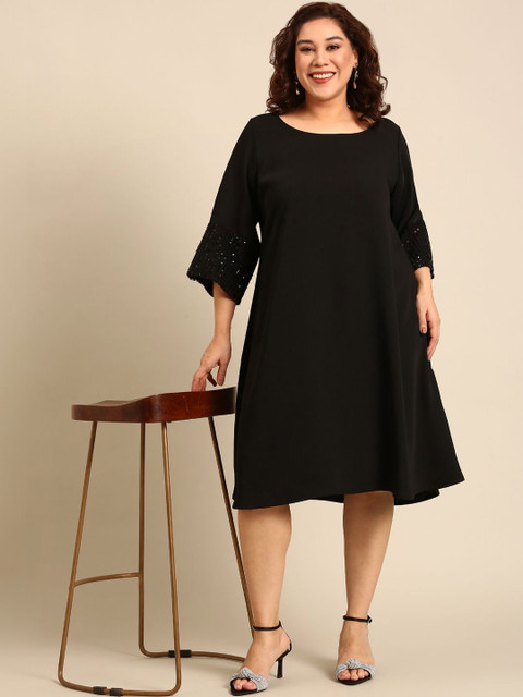 The Pink Moon A-Line Midi Dress