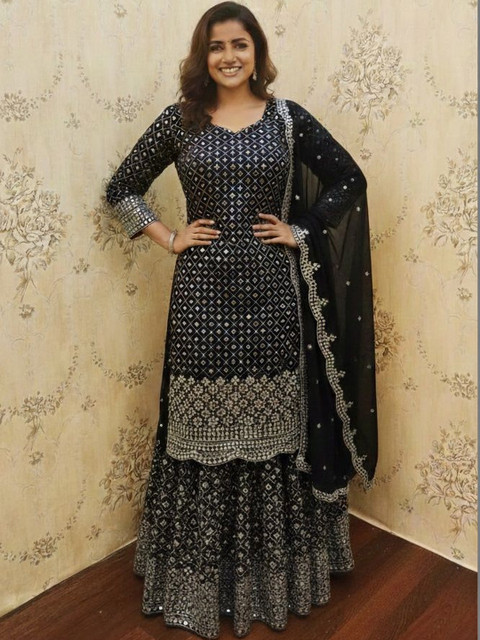 DWARKAPURI FASHION Embellished Unstitched Dress Material