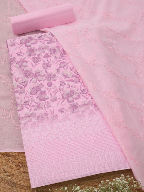 Soch Printed Pure Cotton Unstitched Dress Material