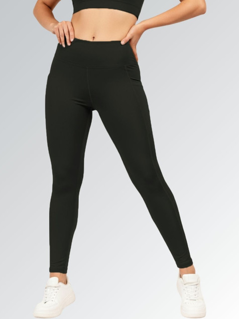 NINQ Women High Rise Ankle Length Sports Leggings