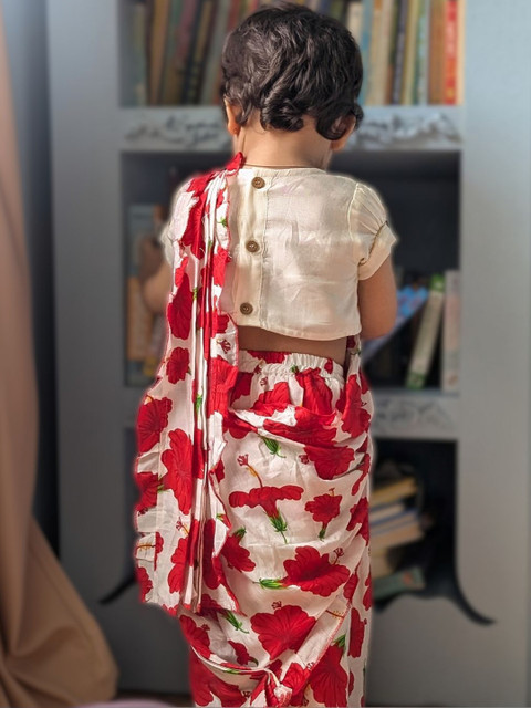 Tura Turi Floral Art Silk Saree - Image 5