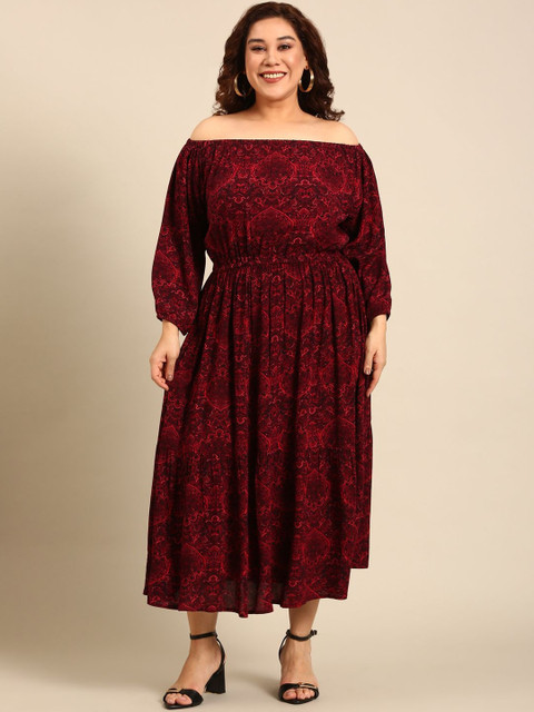 The Pink Moon Off-Shoulder Ruffled Maxi Dress