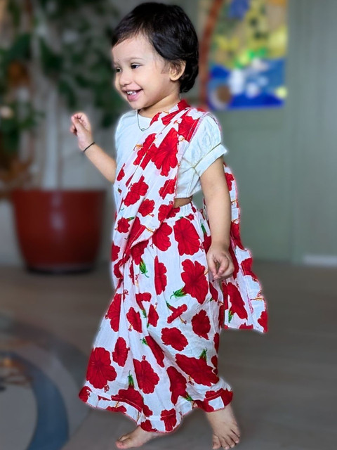 Tura Turi Floral Art Silk Saree - Image 7