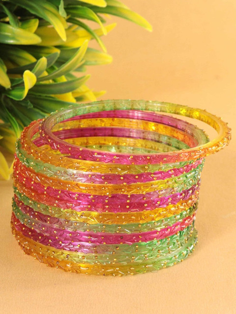 STYOLLO Set Of 12 Textured Bangles