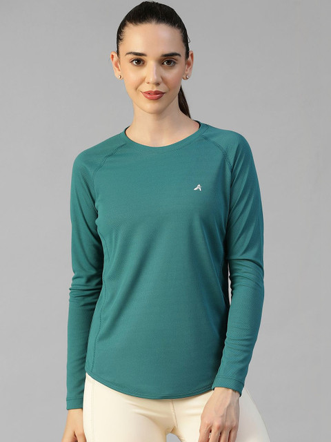 ATHLISIS Women Brand Logo e-Dry Slim Fit T-shirt