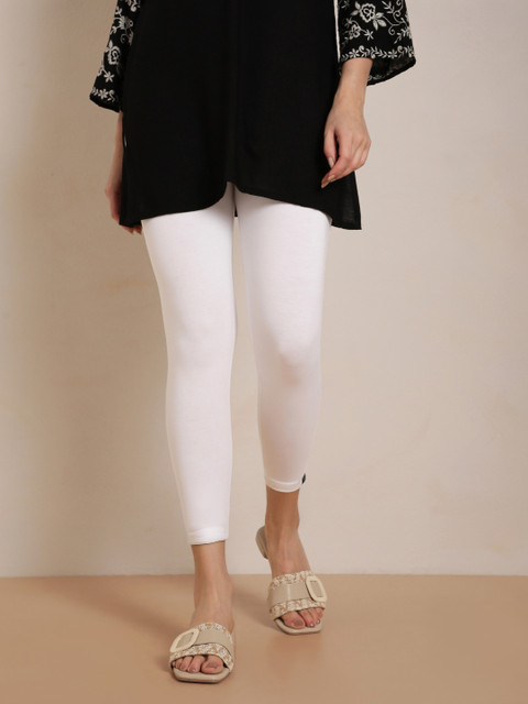 Twin Birds Women Mid-Rise Skinny Fit Solid High Ankle Length Leggings