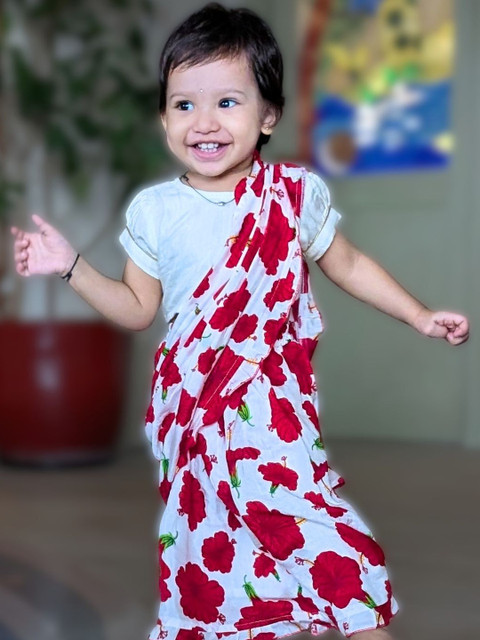 Tura Turi Floral Art Silk Saree - Image 3