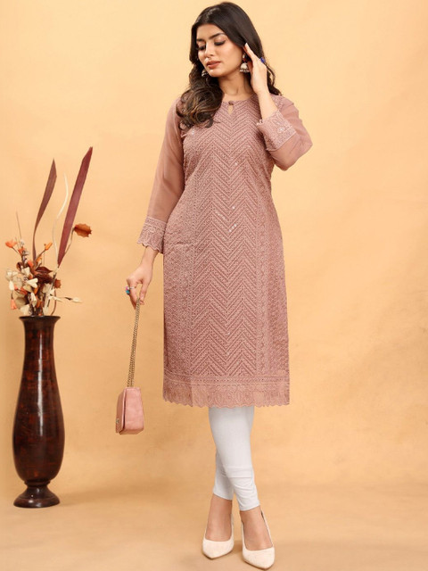 AXI COUTURE Embroidered Sequinned Sequinned Kurti