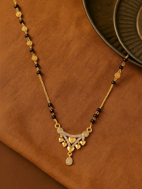 KRYSTALZ Gold-Plated Zircon Mangalsutra