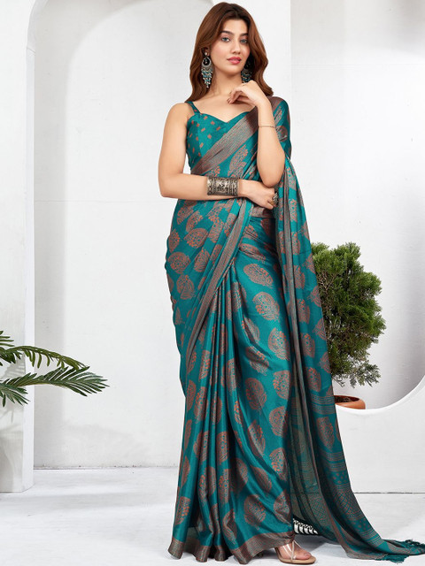 SANISA Ethnic Motifs Satin Saree