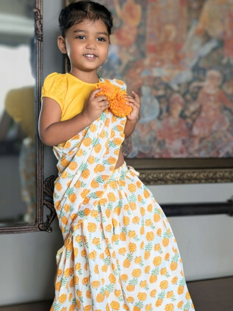 Tura Turi Floral Pure Cotton Saree