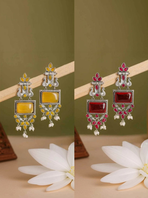 Bhanu diam Geometric Drop Earrings