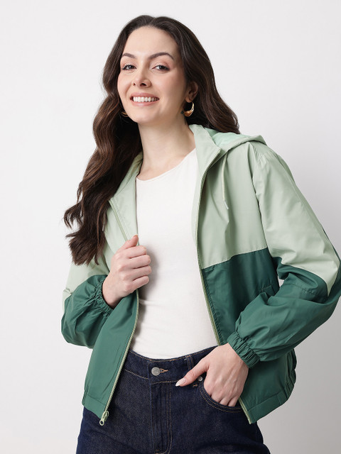 Mast & Harbour Colourblocked Hooded Jacket