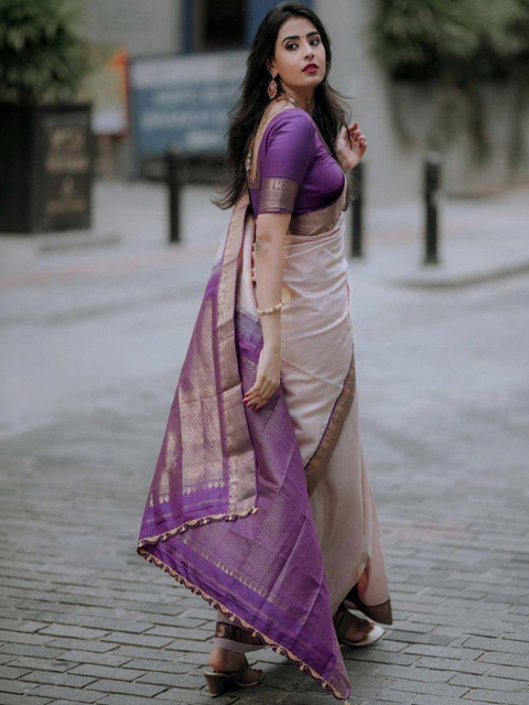 RidhiSidhi Creations Woven Design Zari Art Silk Banarasi Saree