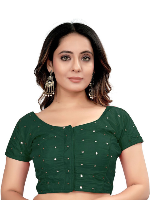 Nigel Designer Foil Mirror Work Readymade Saree Blouse