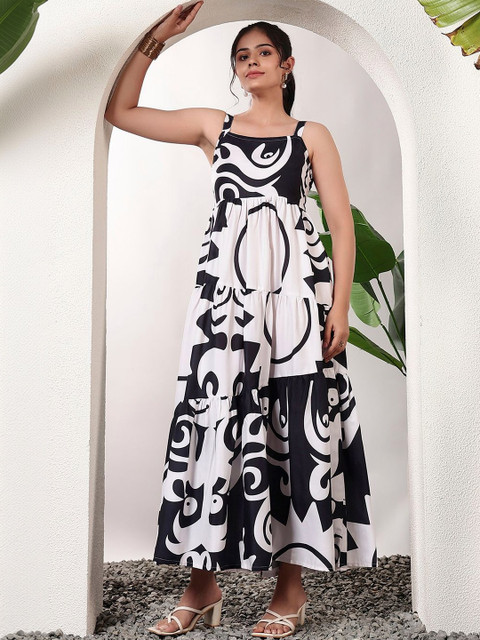 SZN Print Crepe Maxi Dress