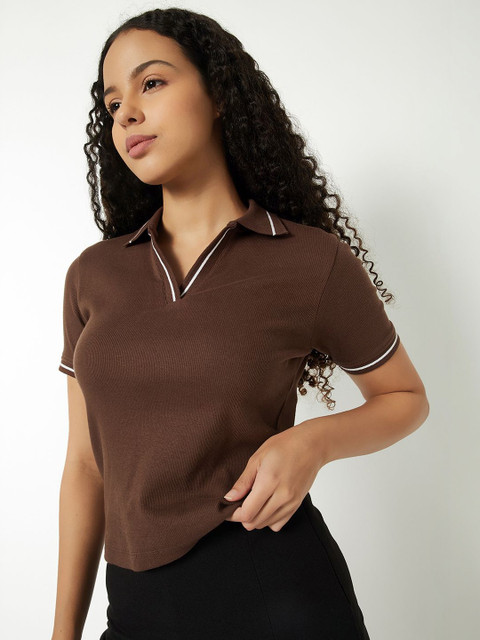 max Women Polo Collar T-shirt