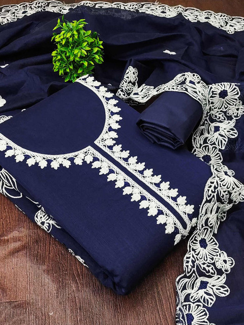 Peachmode Embroidered Unstitched Dress Material