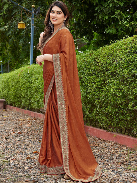 The Textile Hub Embroidered Designer Saree