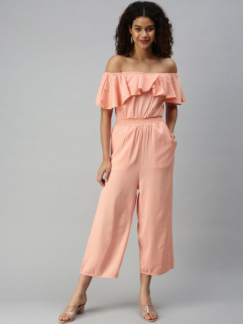SHOWOFFFF Off-Shoulder Basic Jumpsuit