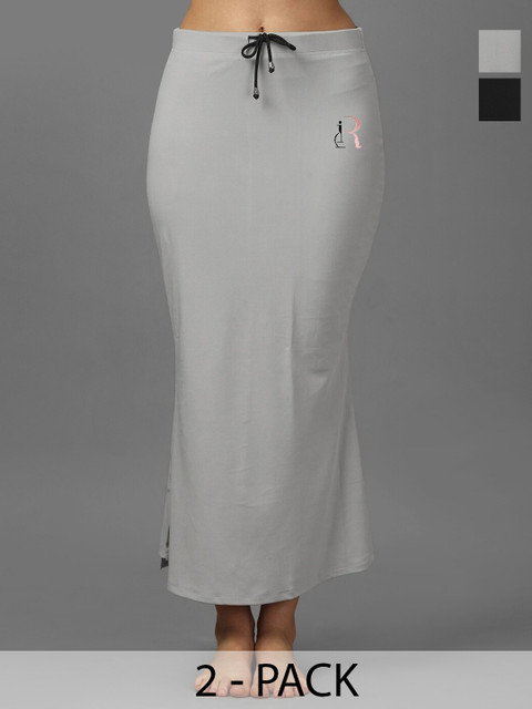 IndianRang Women Pack Of 2 Stretchable Saree Shapewear With Side Slit