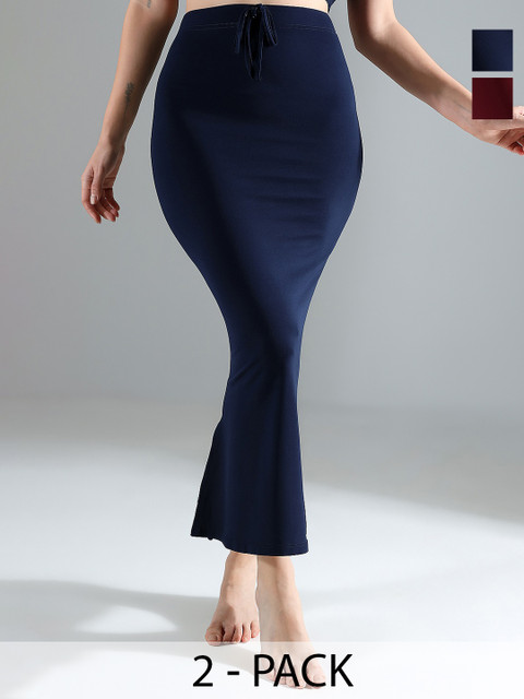 IndianRang Pack Of 2 Mid-Rise Saree Shapewear