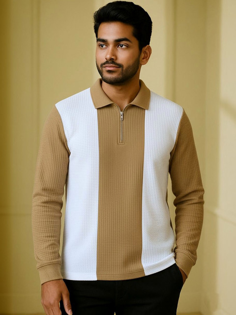 Try This Men Colourblocked Polo Collar 1 T-shirt