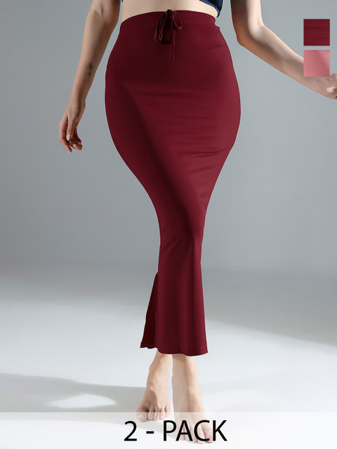 IndianRang Pack Of 2 Mid-Rise Saree Shapewear