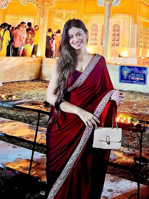 Celeb Styles Embellished Zari Pure Georgette Designer Saree