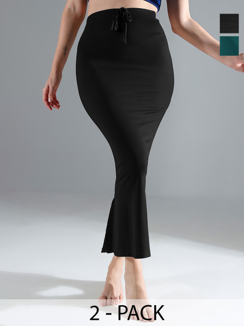 IndianRang Pack Of 2 Mid-Rise Saree Shapewear