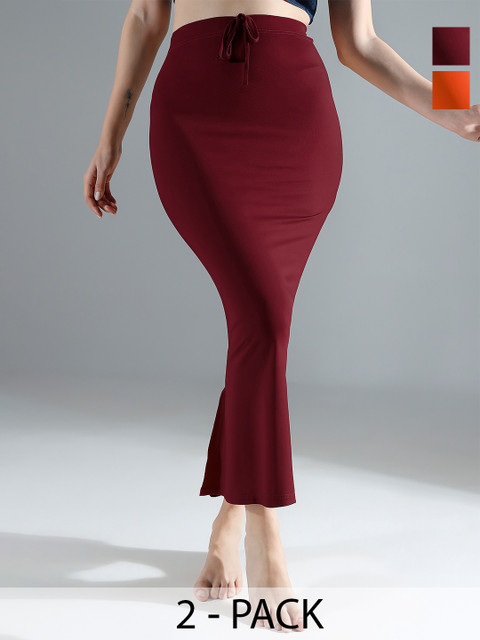 IndianRang Pack Of 2 Mid-Rise Saree Shapewear