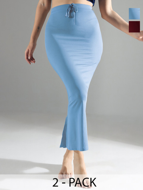 IndianRang Pack Of 2 Mid-Rise Saree Shapewear