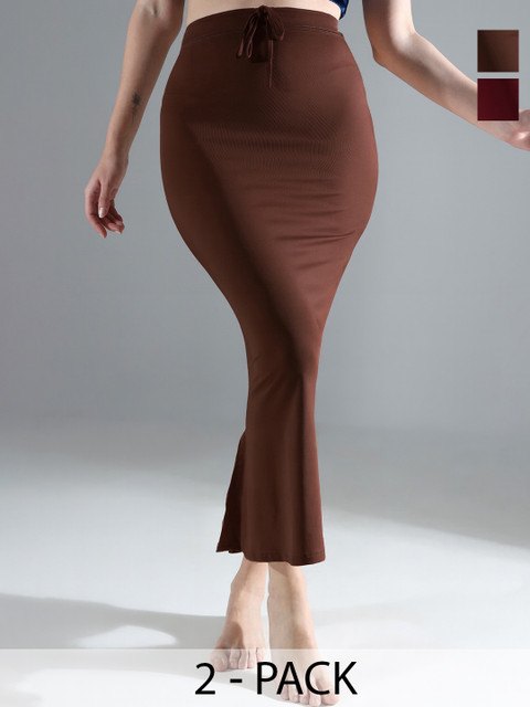 IndianRang Pack Of 2 Mid-Rise Saree Shapewear