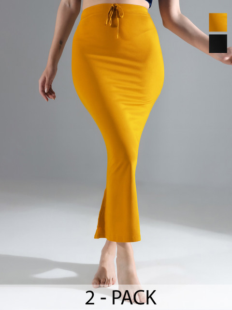 IndianRang Pack Of 2 Mid-Rise Saree Shapewear