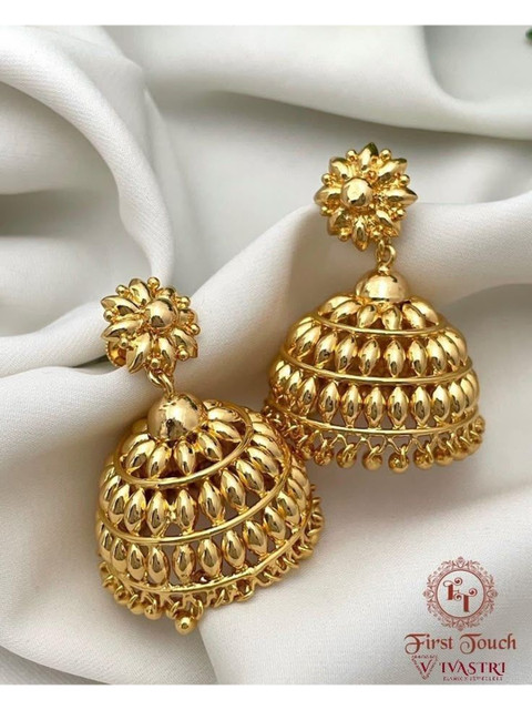VIVASTRI Geometric Jhumkas Earrings
