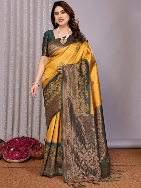 Vastravatika Woven Design Zari Art Silk Handloom Banarasi Saree