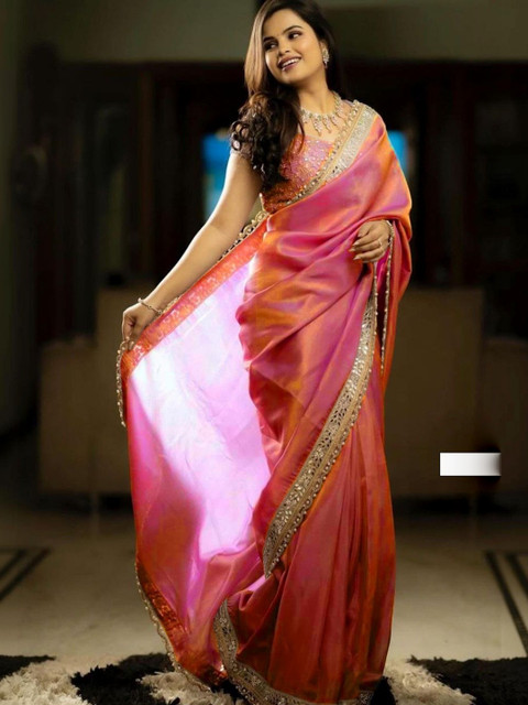 Celeb Styles Embellished Zari Net Heavy Work Saree