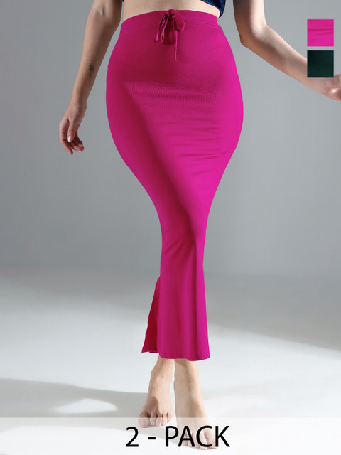 IndianRang Pack Of 2 Stretchable High-Rise Mermaid Fit Saree Shapewear