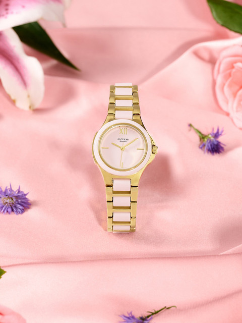 Sonata Poze 7 Analog Hushed Violet Dial Watch For Women - SP80147KD01W