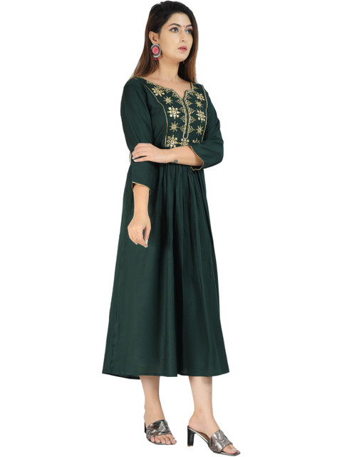Aarti Fashion Women Embroidered Anarkali Kurta - Image 3