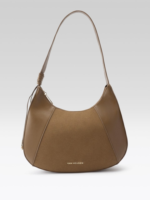 Van Heusen Colourblocked Structured Shoulder Bag with Tasselled Detail