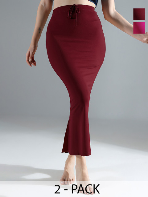 IndianRang Pack Of 2 Mid-Rise Saree Shapewear