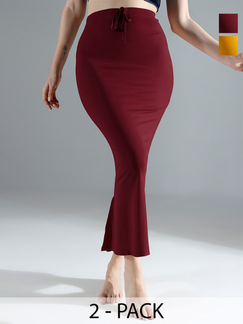 IndianRang Pack Of 2 Mid-Rise Saree Shapewear