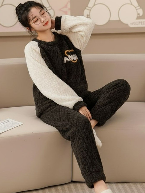 Stem Rope Women Colourblocked Night suit