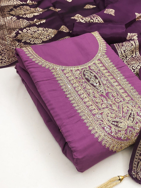 KALINI Embroidered Unstitched Dress Material